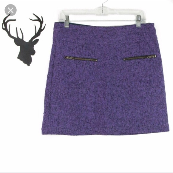 Brooklyn industries purple wool blend mini skirt. - Picture 1 of 8